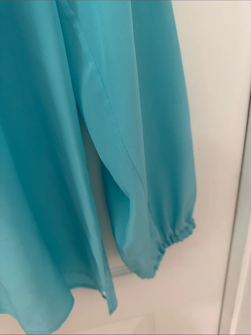 Lilly Pulitzer Turquoise Long-Sleeve Blouse medium - Picture 4 of 6